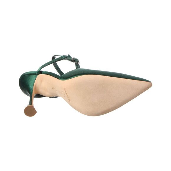 Manolo Blahnik Mabina 105 Satin Pump, Green - Picture 4 of 5